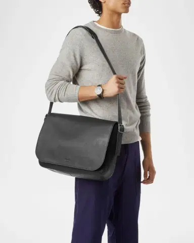 Shinola Men's Runwell Leather Messenger Bag | Thumbnail 5 Shinola Men's Runwell Leather Messenger Bag | Thumbnail 5