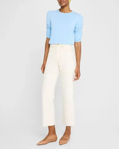 Veronica Beard Dylan High-Rise Straight Ankle Jeans | Thumbnail 2 Veronica Beard Dylan High-Rise Straight Ankle Jeans | Thumbnail 2