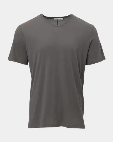 Barefoot Dreams Men's Malibu Collection Cotton Modal V-Neck T-Shirt | Thumbnail 2