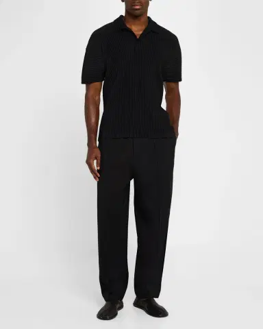 Homme Plissé Issey Miyake Men 's Pleated Polo Shirt | Thumbnail 2