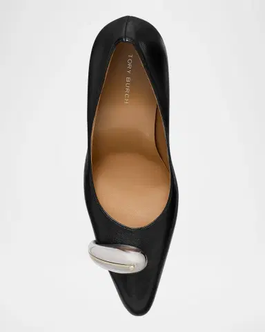 Tory Burch Pierced Leather 90 mm Pumps | Thumbnail 4 Tory Burch Pierced Leather 90 mm Pumps | Thumbnail 4