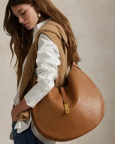 Polo Ralph Lauren Polo ID Calfskin Large Shoulder Bag | Thumbnail 5 Polo Ralph Lauren Polo ID Calfskin Large Shoulder Bag | Thumbnail 5