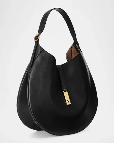 Polo Ralph Lauren Polo ID Calfskin Large Shoulder Bag | Thumbnail 3 Polo Ralph Lauren Polo ID Calfskin Large Shoulder Bag | Thumbnail 3