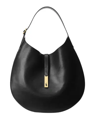 Polo Ralph Lauren Polo ID Calfskin Large Shoulder Bag | Thumbnail 1 Polo Ralph Lauren Polo ID Calfskin Large Shoulder Bag | Thumbnail 1