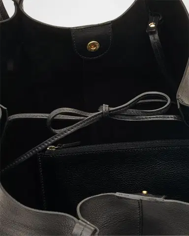 Il Bisonte Nina Pleated Leather Tote Bag | Thumbnail 3