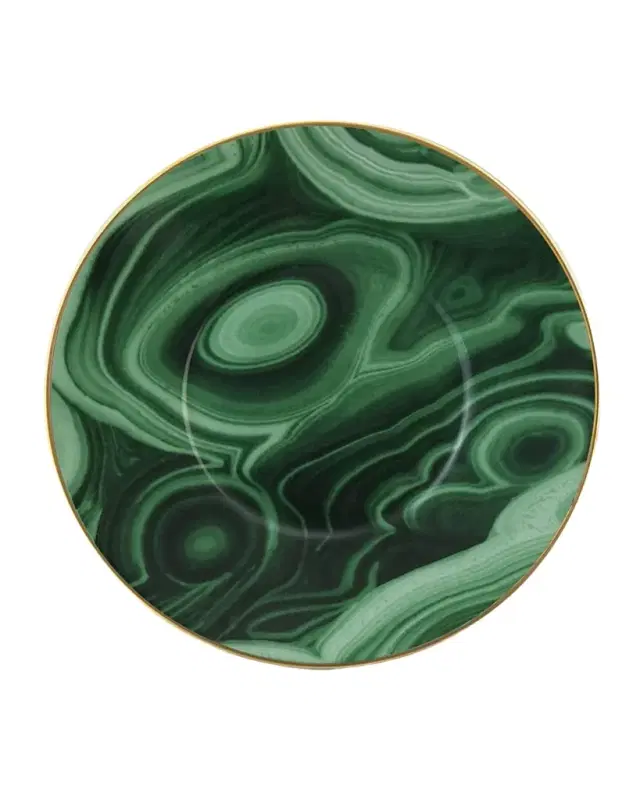 L 'Objet Malachite Tea Saucer
