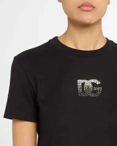 Dolce & Gabbana Crystal Logo T-Shirt | Thumbnail 5