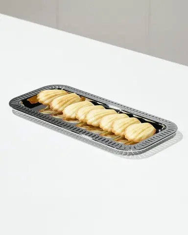 Anna New York Striations Small Rectangle Serving Tray, 13.75" | Thumbnail 2 Anna New York Striations Small Rectangle Serving Tray, 13.75" | Thumbnail 2