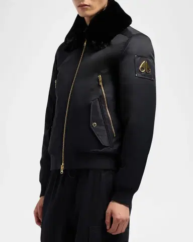Moose Knuckles Men's Courville Bunny Bomber Jacket | Thumbnail 4 Moose Knuckles Men's Courville Bunny Bomber Jacket | Thumbnail 4