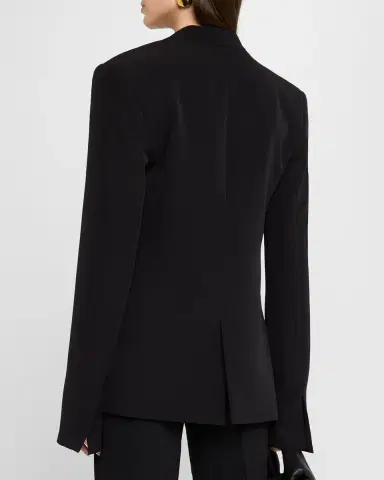 LAPOINTE Matte Crepe Single-Breasted Blazer | Thumbnail 3 LAPOINTE Matte Crepe Single-Breasted Blazer | Thumbnail 3