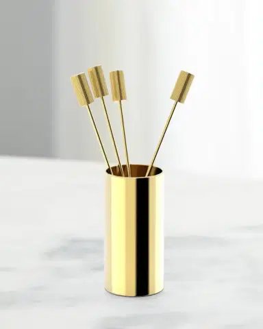 Anna New York Striations Cocktail Picks in Holder, Set of 4 | Thumbnail 1 Anna New York Striations Cocktail Picks in Holder, Set of 4 | Thumbnail 1