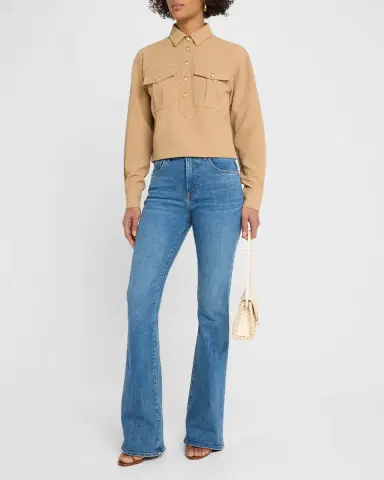 Veronica Beard Beverly High-Rise Skinny Flare Jeans | Thumbnail 2