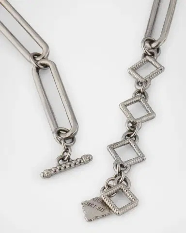 Armenta Silver and 18K Yellow Gold Paperclip Link Necklace | Thumbnail 4