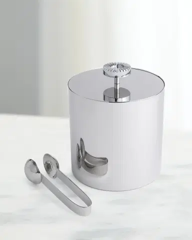 Anna New York Striations Ice Bucket & Tongs Set | Thumbnail 1 Anna New York Striations Ice Bucket & Tongs Set | Thumbnail 1