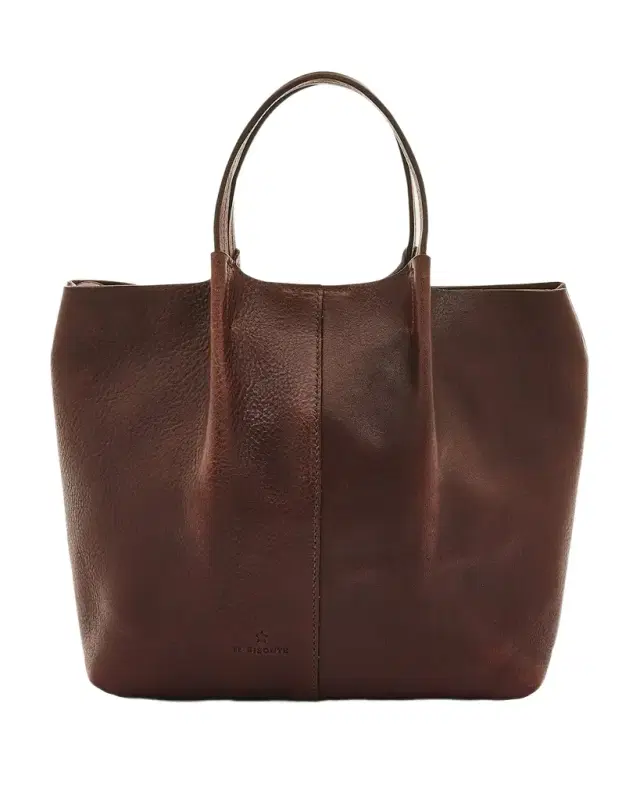 Nina Small Pleated Leather Tote Bag