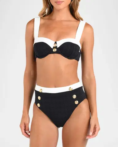 L'Agence Alexandria Colorblock Chic Bikini Top | Thumbnail 2 L'Agence Alexandria Colorblock Chic Bikini Top | Thumbnail 2