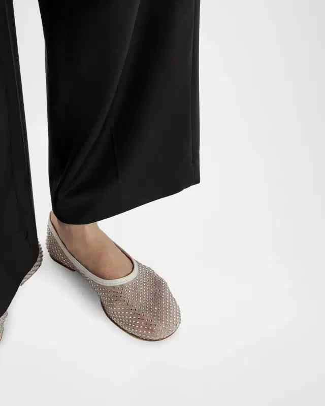 Balla Crystal Mesh Ballerina Flats