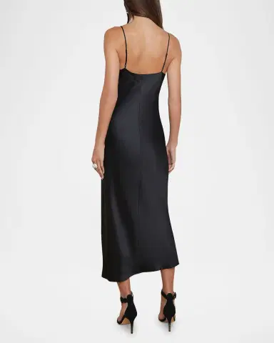 L'Agence Seridie Mid-Length Silk Slip Dress | Thumbnail 3