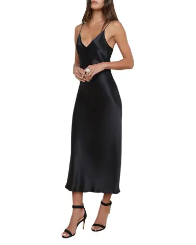 L'Agence Seridie Mid-Length Silk Slip Dress | Thumbnail 1