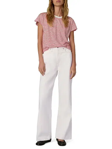 Joe's Jeans Women's The Bubble Striped Cotton-Blend T-Shirt | Thumbnail 2