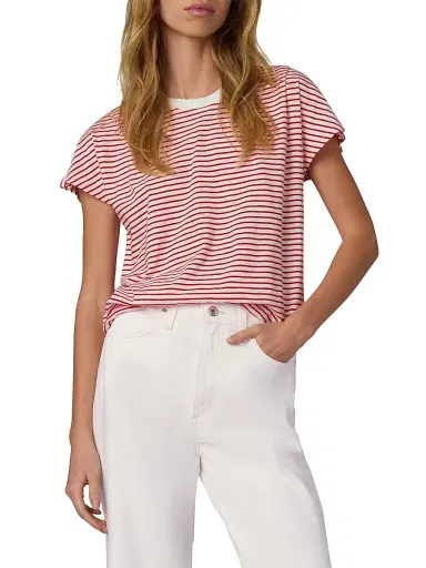 Joe's Jeans Women's The Bubble Striped Cotton-Blend T-Shirt | Thumbnail 3