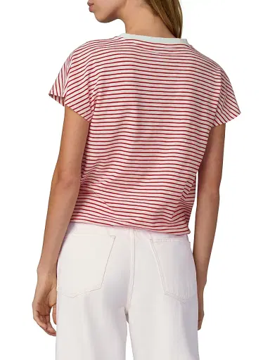 Joe's Jeans Women's The Bubble Striped Cotton-Blend T-Shirt | Thumbnail 5