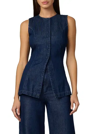 Joe's Jeans Women's The Seamed Denim Tunic - Honor - Size XS | Thumbnail 3