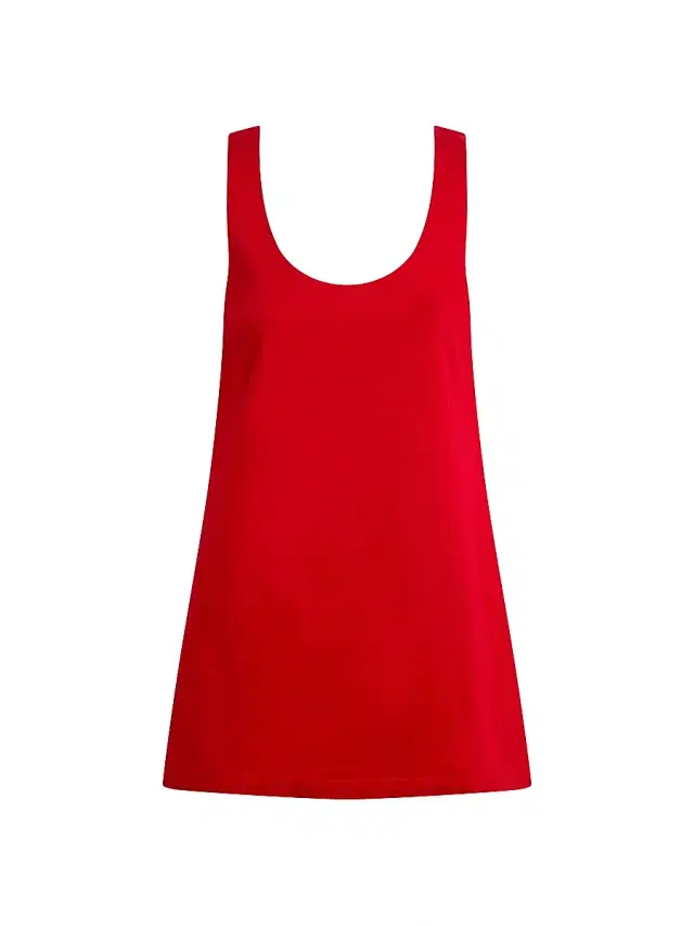Women's The Scoop Neck Minidress - Cherry Red