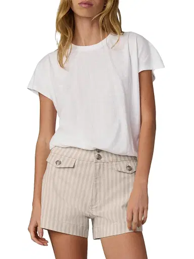 Joe's Jeans Women's The Bubble Cotton-Blend T-Shirt - White - Size XS | Thumbnail 3