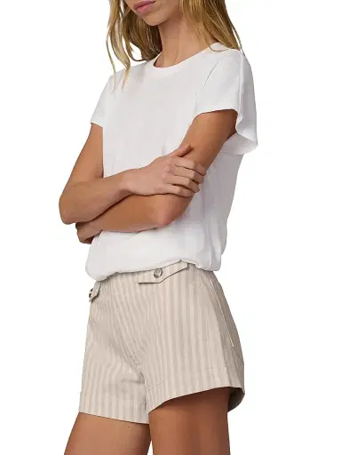 Joe's Jeans Women's The Bubble Cotton-Blend T-Shirt - White - Size XS | Thumbnail 4