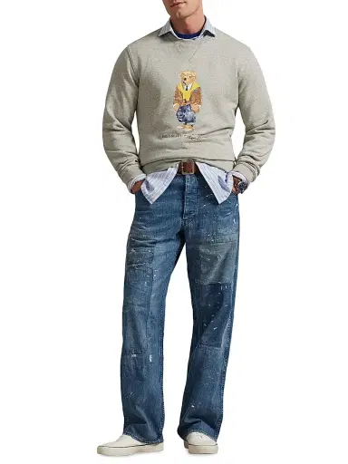 Polo Ralph Lauren Men's Polo Bear Fleece Crewneck Sweatshirt - Loft Heather Heritage Bear | Thumbnail 2