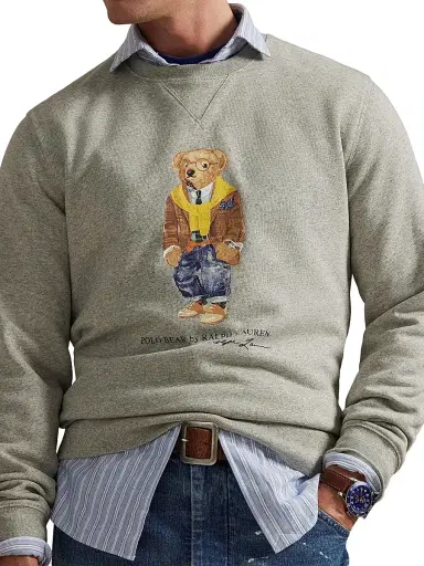 Polo Ralph Lauren Men's Polo Bear Fleece Crewneck Sweatshirt - Loft Heather Heritage Bear | Thumbnail 5