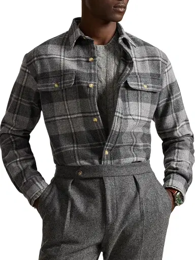 Polo Ralph Lauren Men's Plaid Wool Flannel Shirt | Thumbnail 3