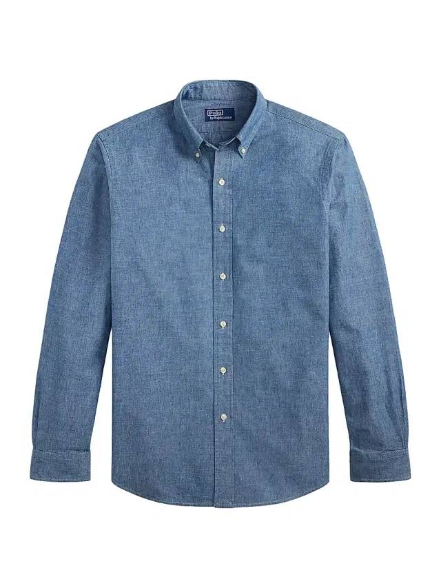 Men's Cotton Chambray Shirt - Dark Indigo