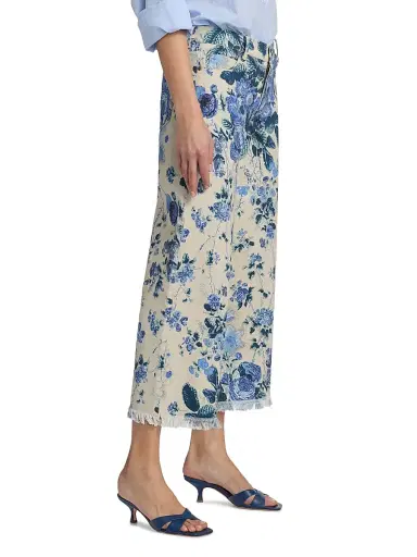 Kobi Halperin Women's Anne Floral-Print Twill Crop Pants - Ecru Multi | Thumbnail 4 Kobi Halperin Women's Anne Floral-Print Twill Crop Pants - Ecru Multi | Thumbnail 4