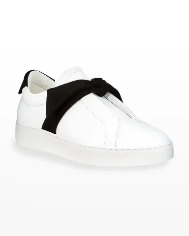 Alexandre Birman Clarita Two-Tone Sneakers, White/Black | Thumbnail 2