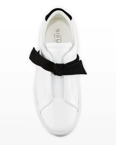 Alexandre Birman Clarita Two-Tone Sneakers, White/Black | Thumbnail 3