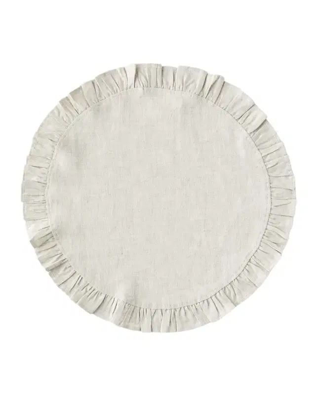 Arte Italica Round Ruffle Placemats, Set of 4