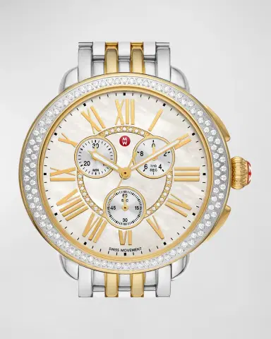 MICHELE Serein Two Tone 18K Gold Plated Diamond Watch | Thumbnail 4 MICHELE Serein Two Tone 18K Gold Plated Diamond Watch | Thumbnail 4