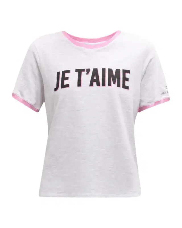 Two-Tone Je T 'aime Short-Sleeve Cotton T-Shirt