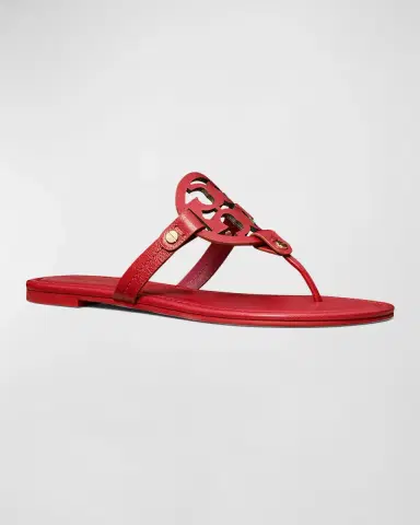 Tory Burch Miller Leather Logo Thong Sandals | Thumbnail 2
