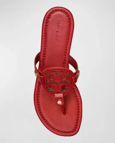 Tory Burch Miller Leather Logo Thong Sandals | Thumbnail 3