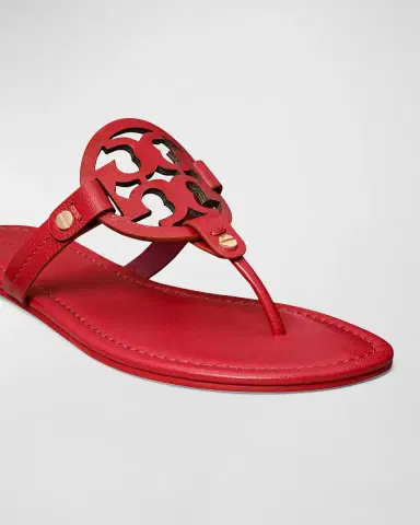 Tory Burch Miller Leather Logo Thong Sandals | Thumbnail 4