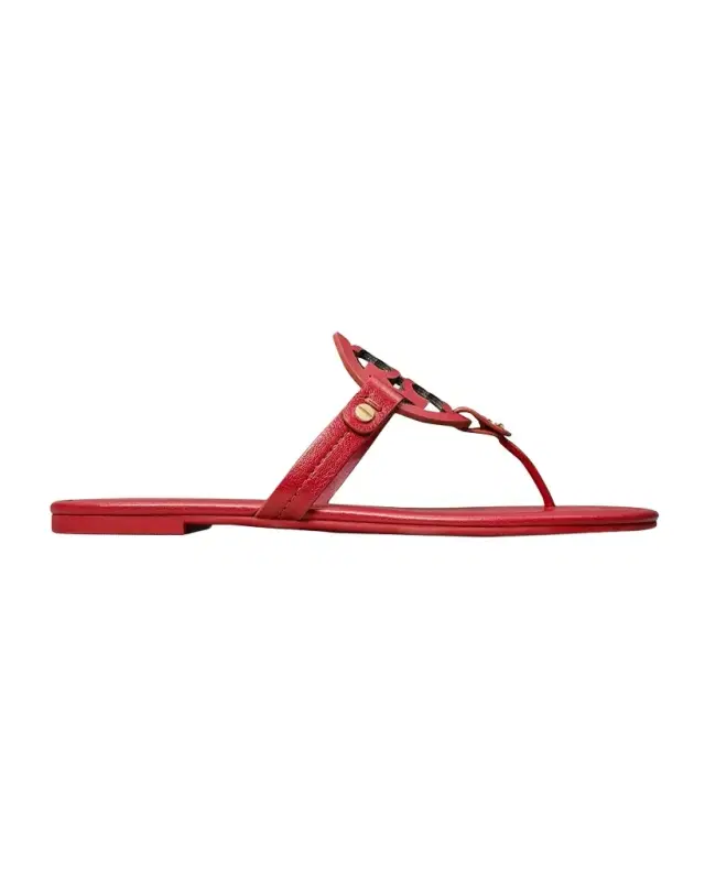 Miller Leather Logo Thong Sandals