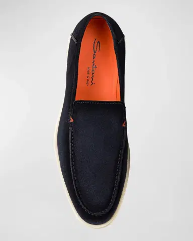 Santoni Men's Detroit Suede Loafers | Thumbnail 4 Santoni Men's Detroit Suede Loafers | Thumbnail 4