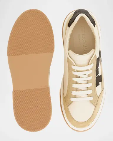 Ferragamo Men's Cassina Gancio Low-Top Sneakers | Thumbnail 5 Ferragamo Men's Cassina Gancio Low-Top Sneakers | Thumbnail 5