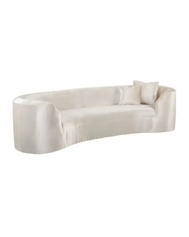 Haute House Bubble Velvet Curved Sofa, 117.5"