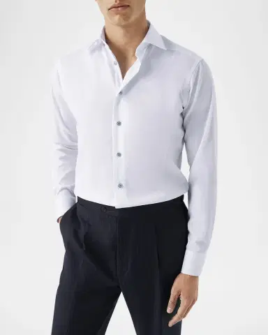 Eton Men's Slim Fit Twill Dress Shirt | Thumbnail 2