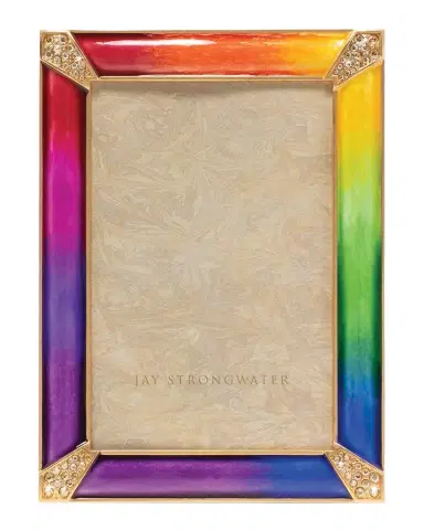 Jay Strongwater Lavinia Rainbow Enamel Picture Frame, 4" x 6" | Thumbnail 1 Jay Strongwater Lavinia Rainbow Enamel Picture Frame, 4" x 6" | Thumbnail 1