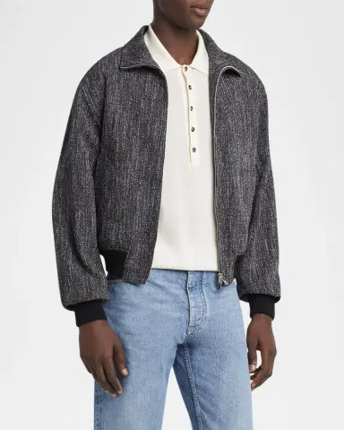 Bottega Veneta Men's Multicolor Fleck Zip Jacket | Thumbnail 4 Bottega Veneta Men's Multicolor Fleck Zip Jacket | Thumbnail 4